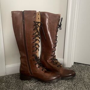 Frye Chestnut Lace-Up Leather Boots